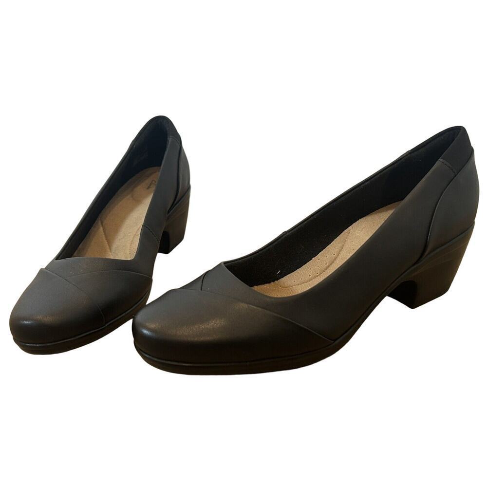 Collection by Clarks Emily Alexa Comfort Leather Pumps Women's Size 10 M, Black